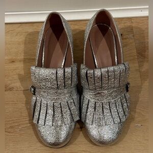 Gianna Meliani Vero Cuoio Silver Women's Loafers size 37